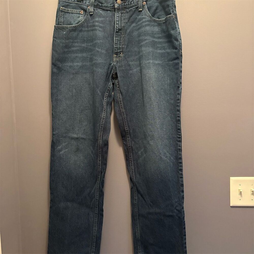 Arizona Men's Relaxed Straight Jeans Blue Size 36x34